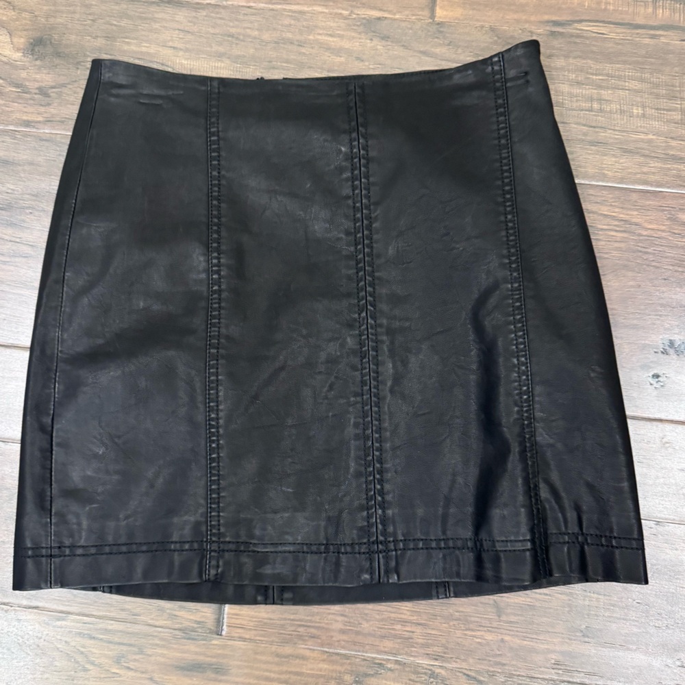 Free People Leather Skirt